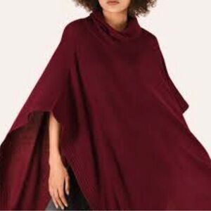 Adrienne Vittadini Burgundy Poncho